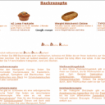 Zahlreiche Backrezepte Kuchen, Brot, Torten uvm